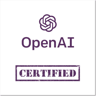 Open AI Certified PURPLE Posters and Art